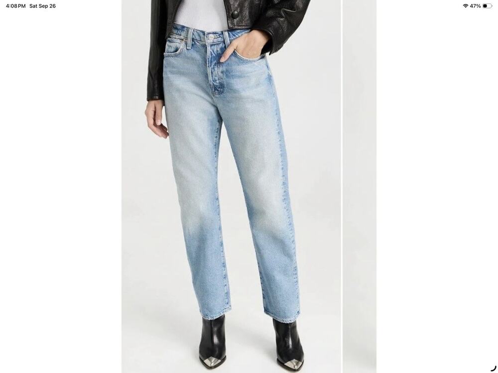 MOTHER Superior The Ditcher Hover Ain't My First Rodeo Straight Denim Jeans 30
